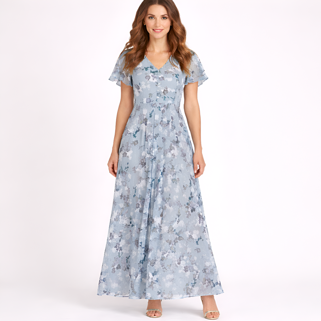 Giulia - Abito da spiaggia in chiffon a fiori