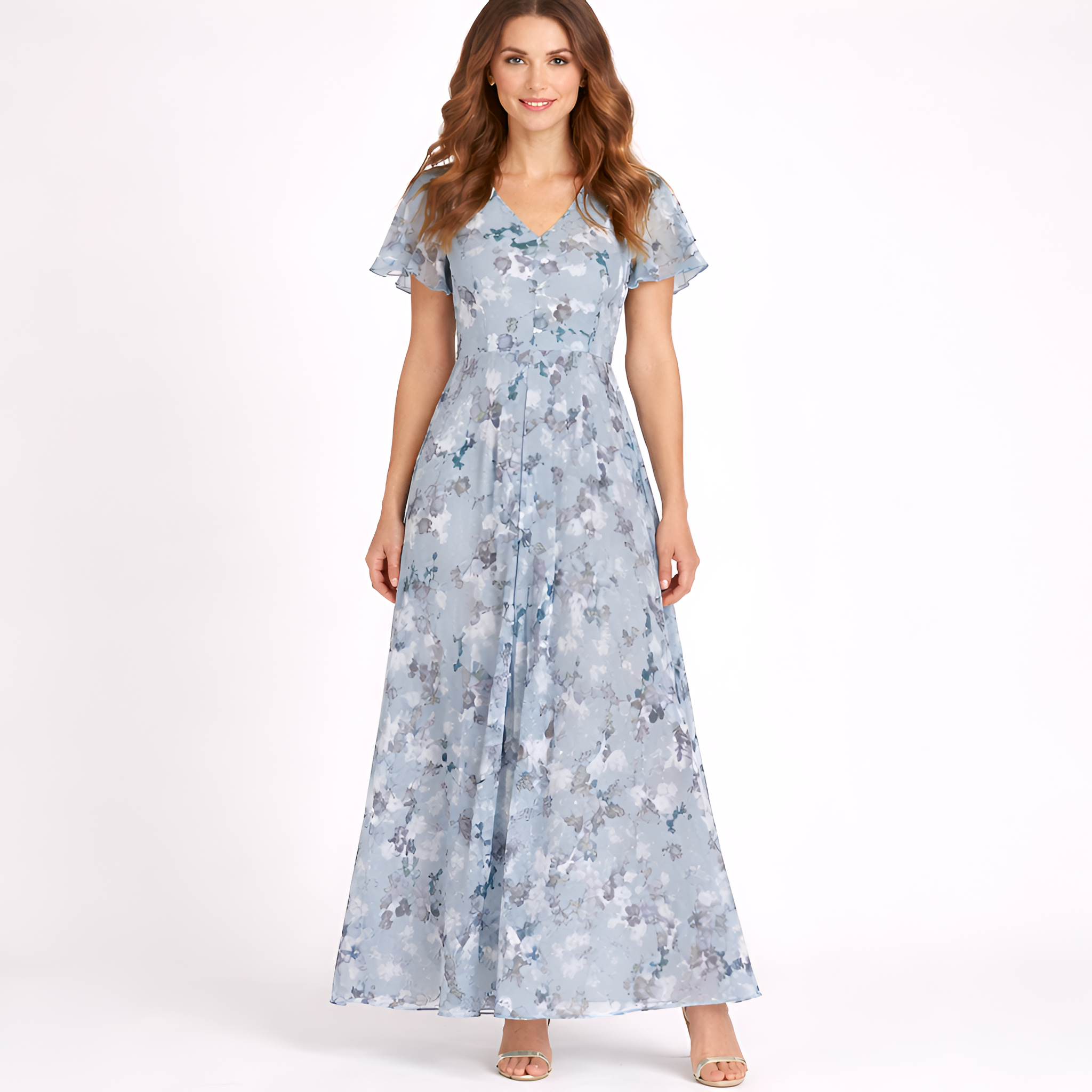 Giulia - Abito da spiaggia in chiffon a fiori