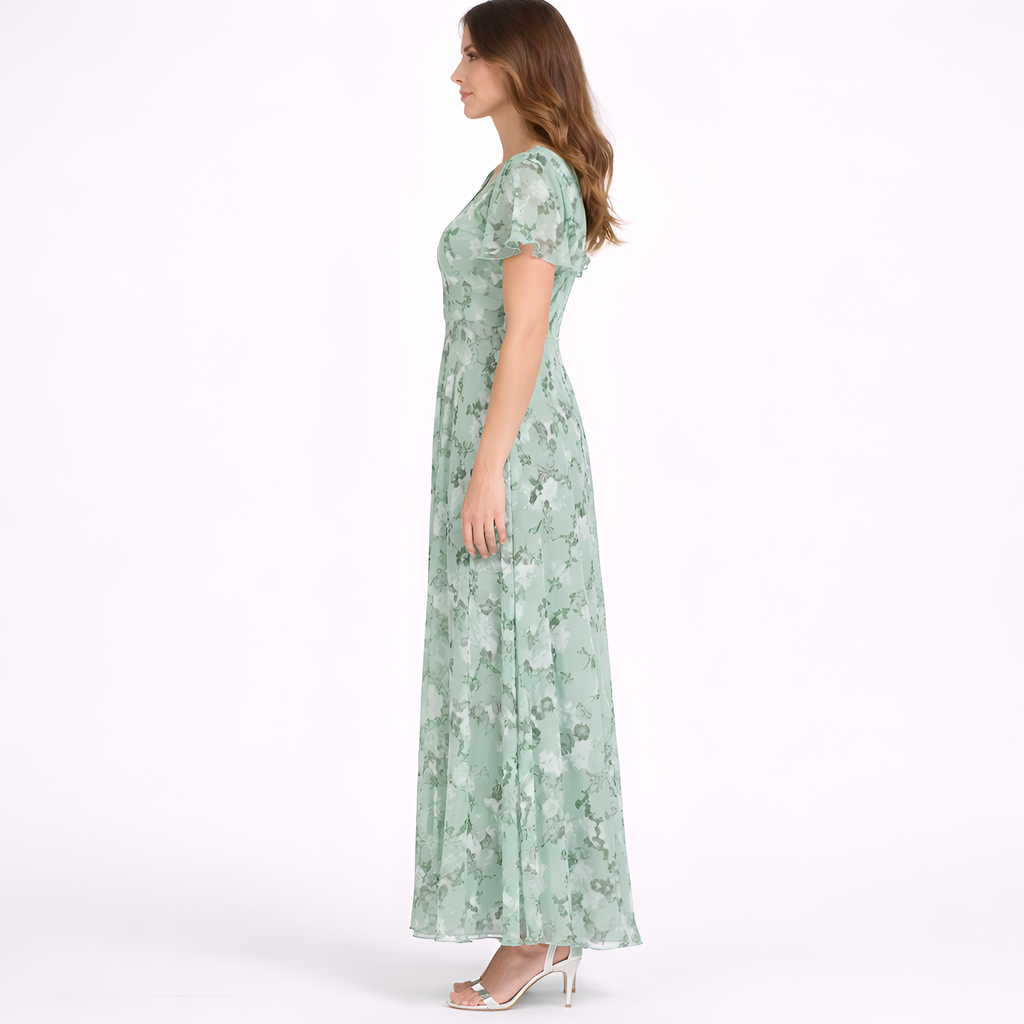 Giulia - Abito da spiaggia in chiffon a fiori