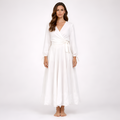Marie - Gonna estiva in lino a trapezio da donna