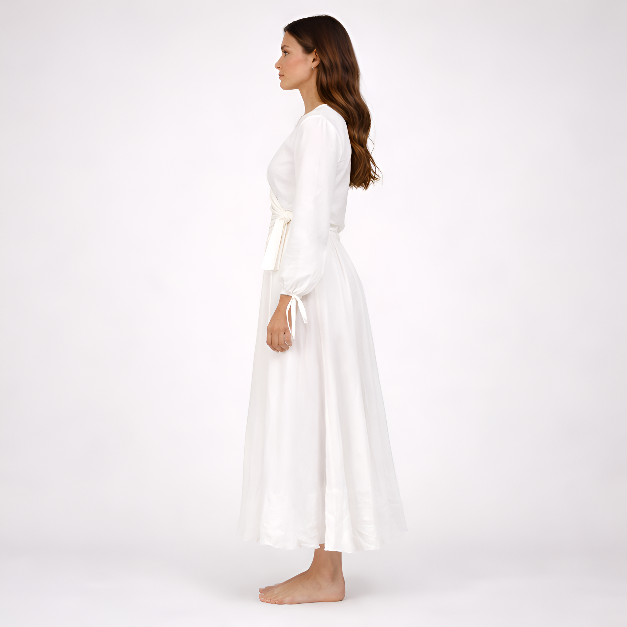 Marie - Gonna estiva in lino a trapezio da donna